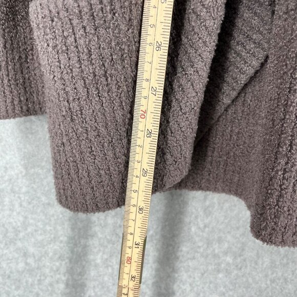 Barefoot Dreams CozyChic Lite Circle Cardi Size M Brown Gray Neutral Pockets EUC - Picture 10 of 12